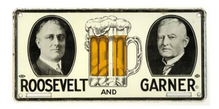 Roosevelt License Plate, 1932. Courtesy of the Franklin D. Roosevelt Library and Museum 2-01